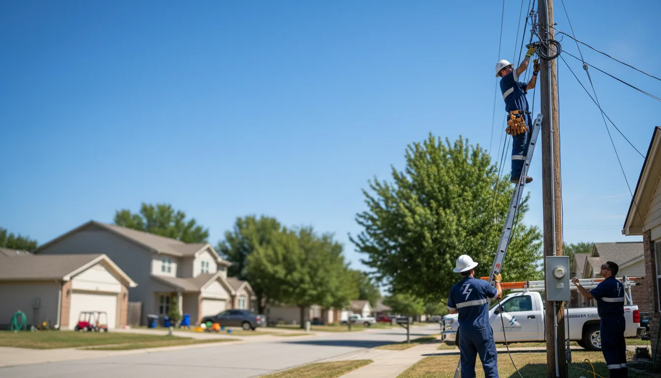Residential electrician providing installation services in Oldtown, ID